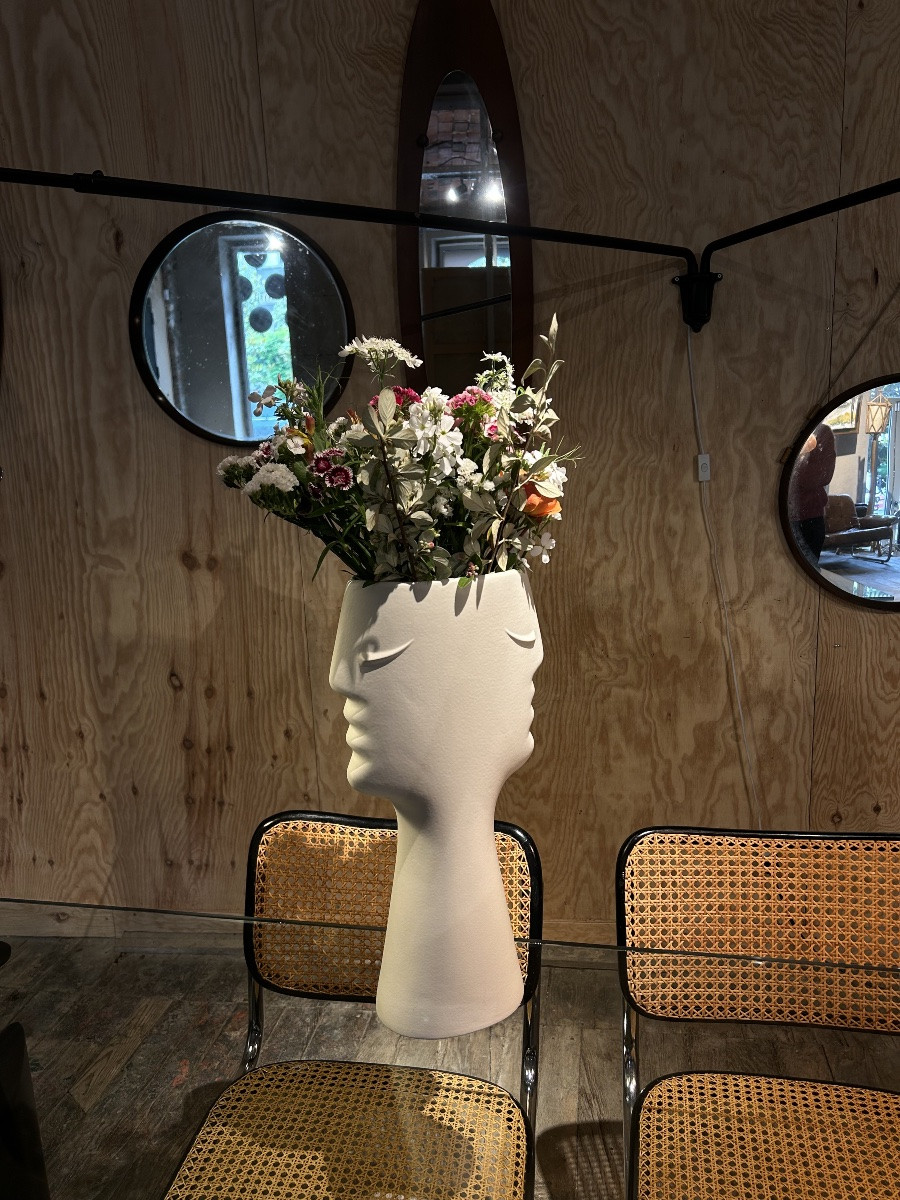 Ambrogio Pozzi/ Rometti VASE BLANC HAUT DE DOPPIAPRESENZA-photo-2
