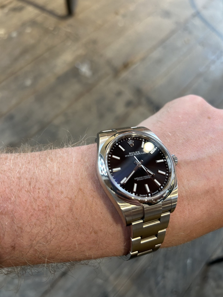 Rolex Oyster Perpetual 39 Acier full set -photo-3