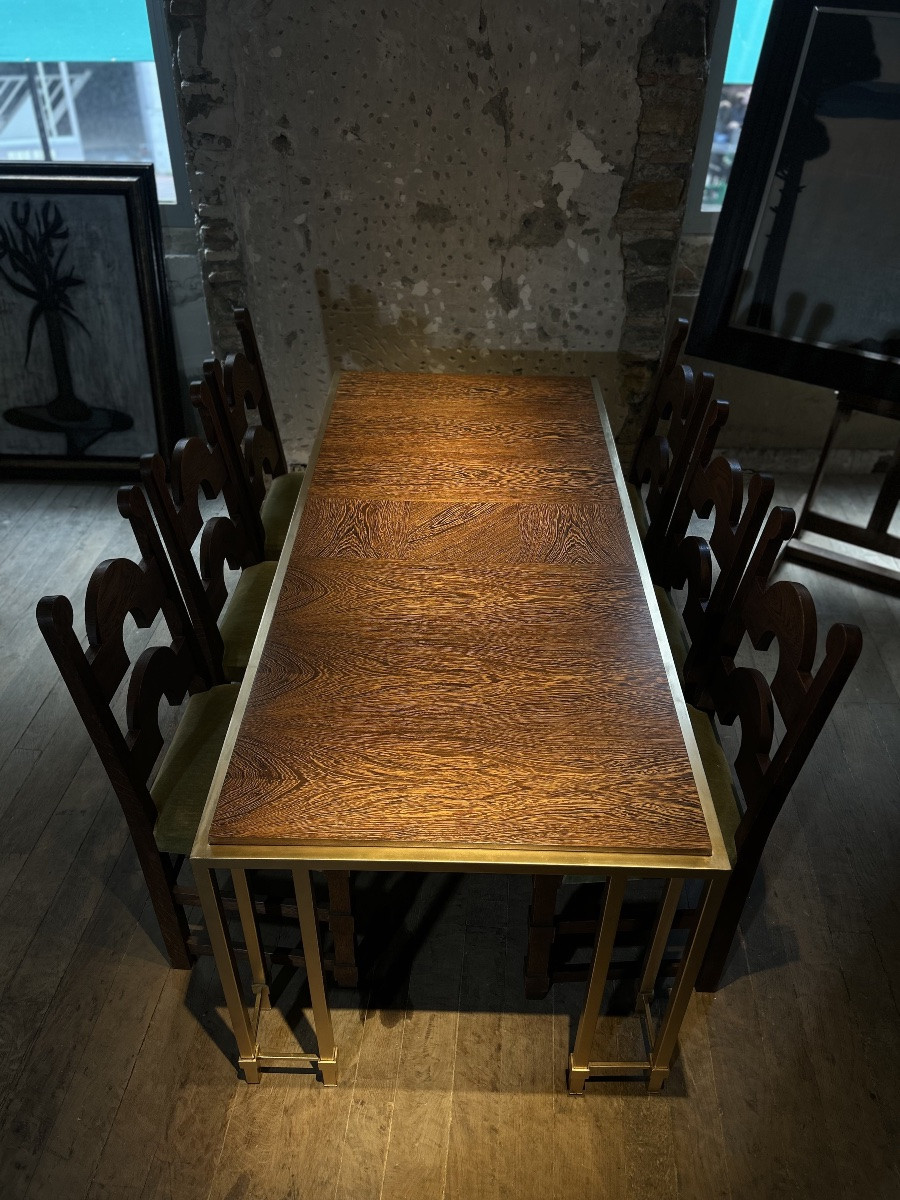 Table années 60 en palmier -photo-3
