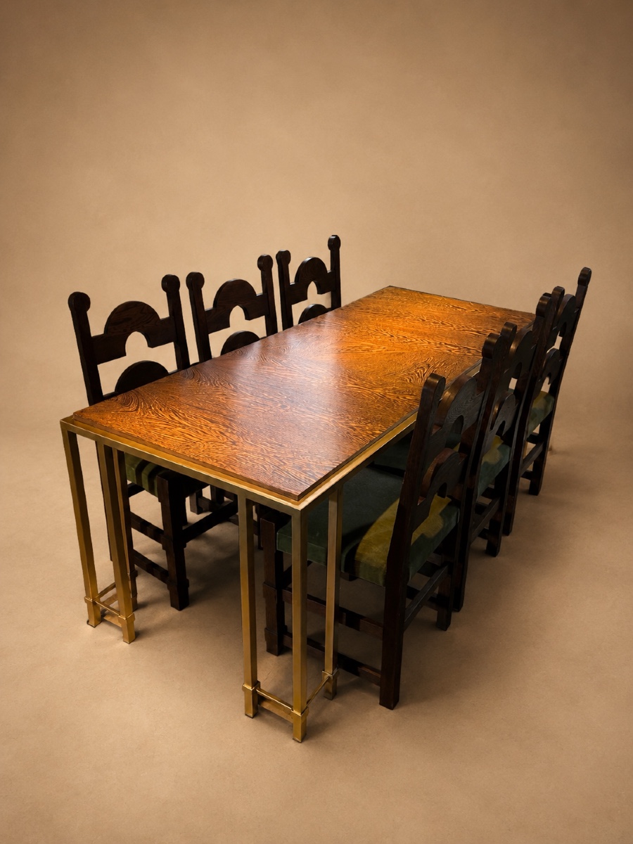 Table années 60 en palmier 