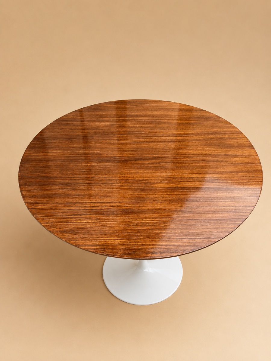 Eero Saarinen - Knoll - Table tulip en noyer circa 1970-photo-2