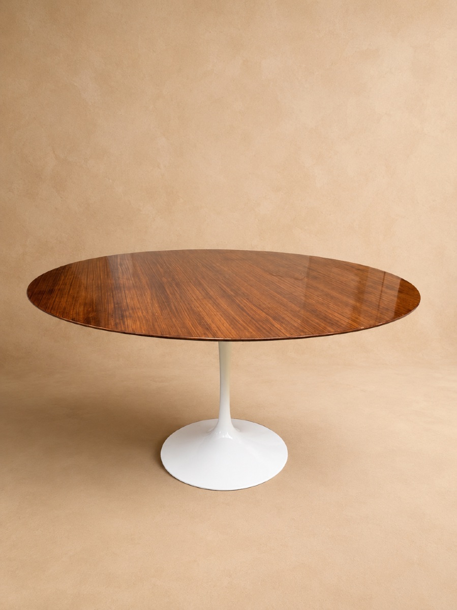 Eero Saarinen - Knoll - Table tulip en noyer circa 1970-photo-4