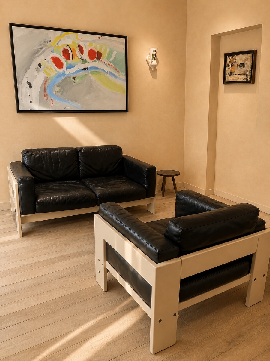 Bastiano Sofa And Armchair By Afra & Tobia Scarpa