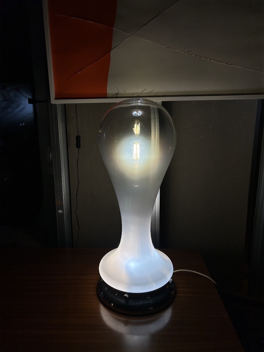 LAMPE AV MAZZEGA EN VERRE OPALESCENT ATTRIBUÉE À CARLO NASON-photo-4