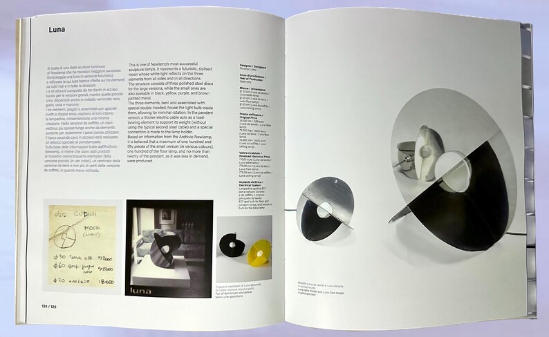 Rinaldo Cutini - Lampe Luna, édition New Lamp, Italie , 1970-photo-2