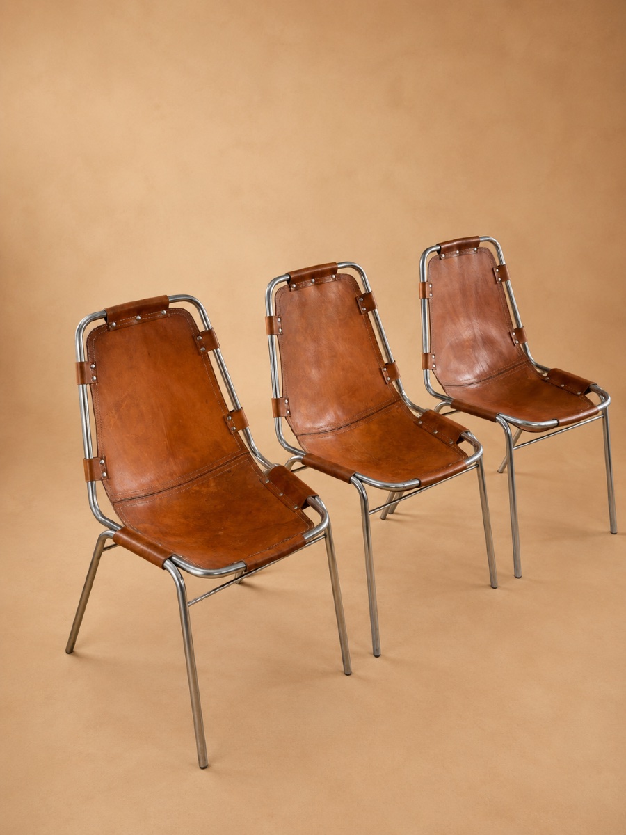 Charlotte Perriand, Set Of 4 Chairs For Les Arcs, 1960-photo-4