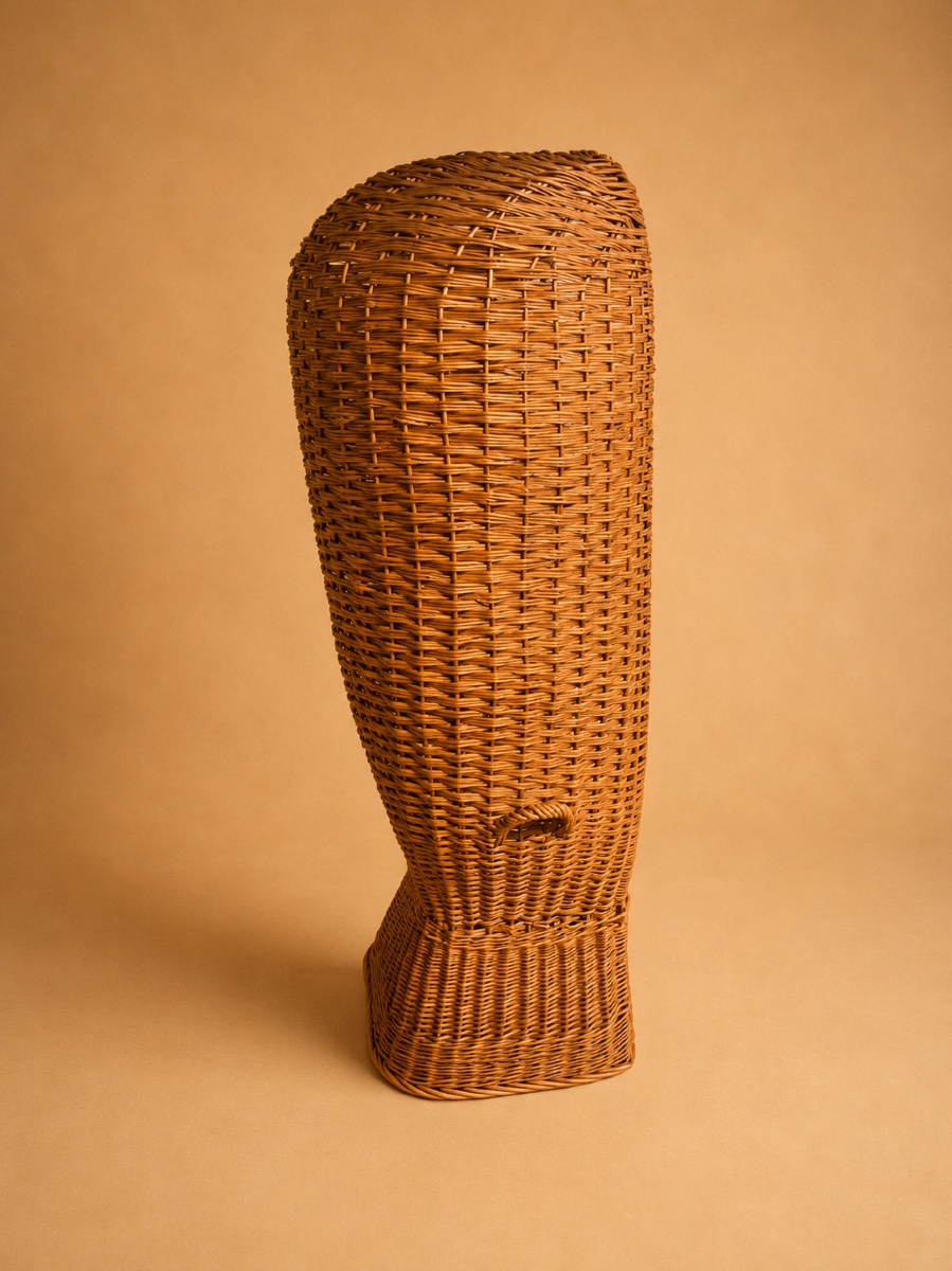 Vintage Outdoor Beach Chair Made Of Woven Rattan -photo-4