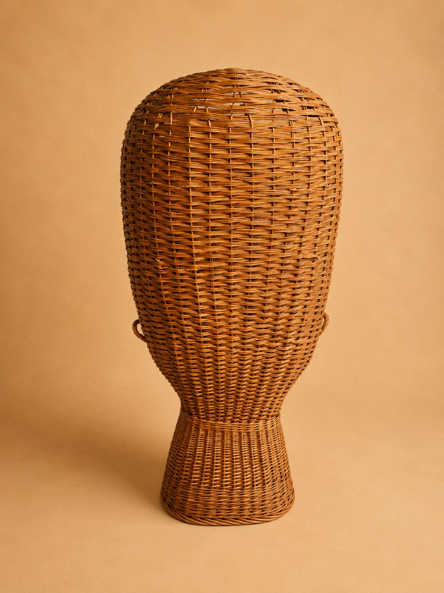 Vintage Outdoor Beach Chair Made Of Woven Rattan -photo-2