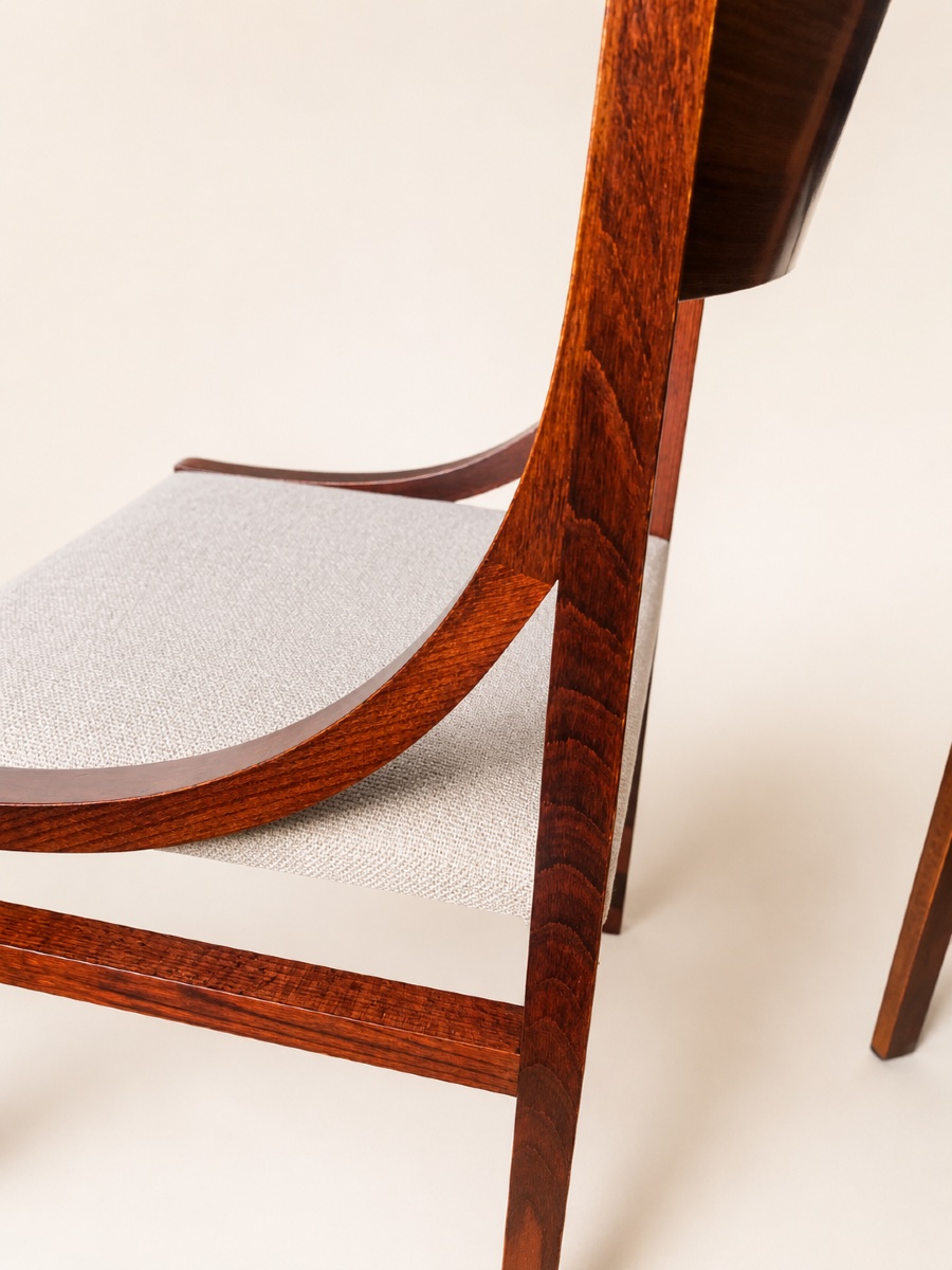 SILVIO CAVATORTA - SUITE DE 6 CHAISES EN PALISSANDRE-photo-1