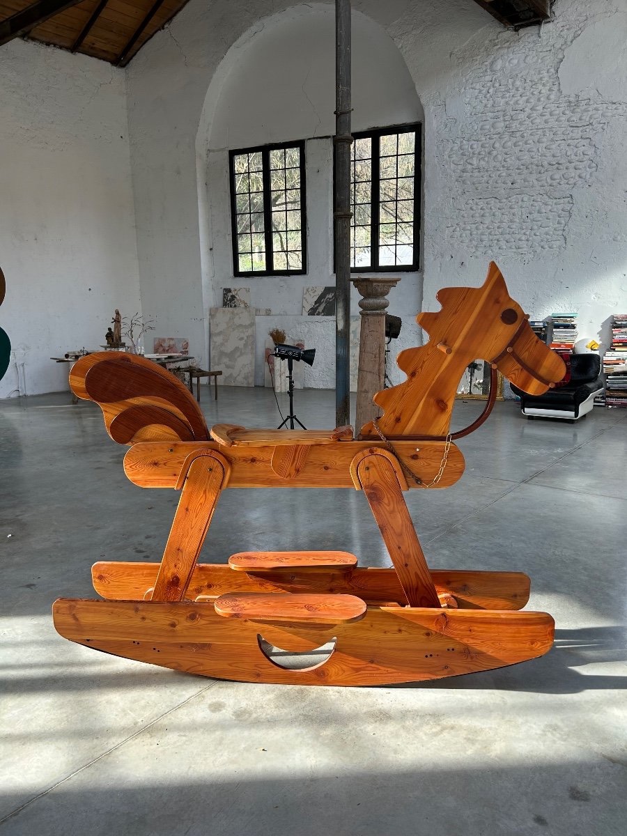 CHEVAL À BASCULE GÉANT, ITALIE, 1970
