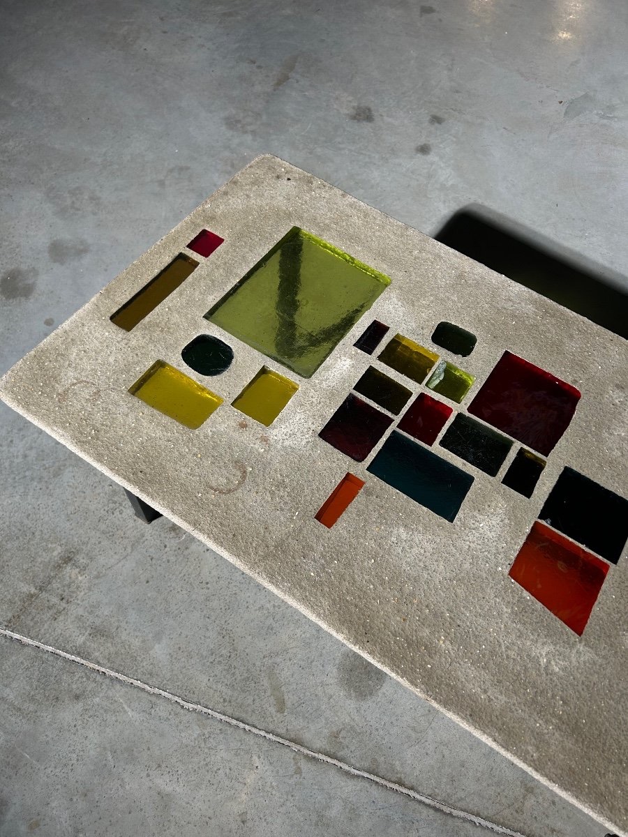 JACQUES AVOINET - UNIQUE TABLE BASSE ANNÉES 60-photo-4