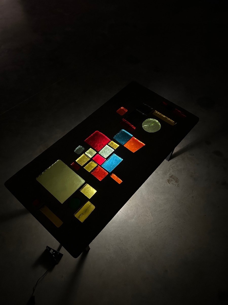 JACQUES AVOINET - UNIQUE TABLE BASSE ANNÉES 60-photo-7