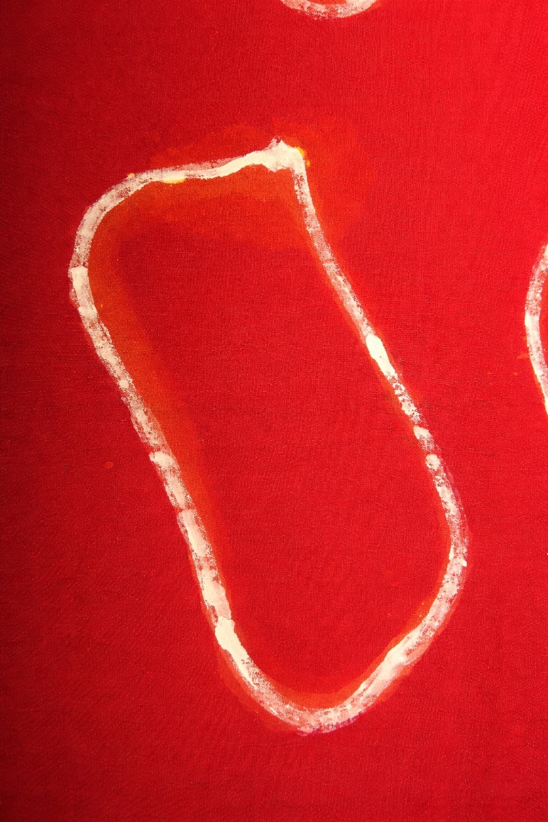 Claude Viallat - Large Red Canvas-photo-2