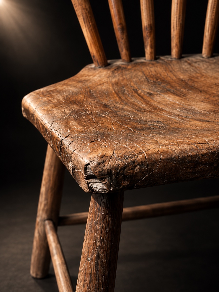 Chaise art populaire de berger circa 1930-photo-1