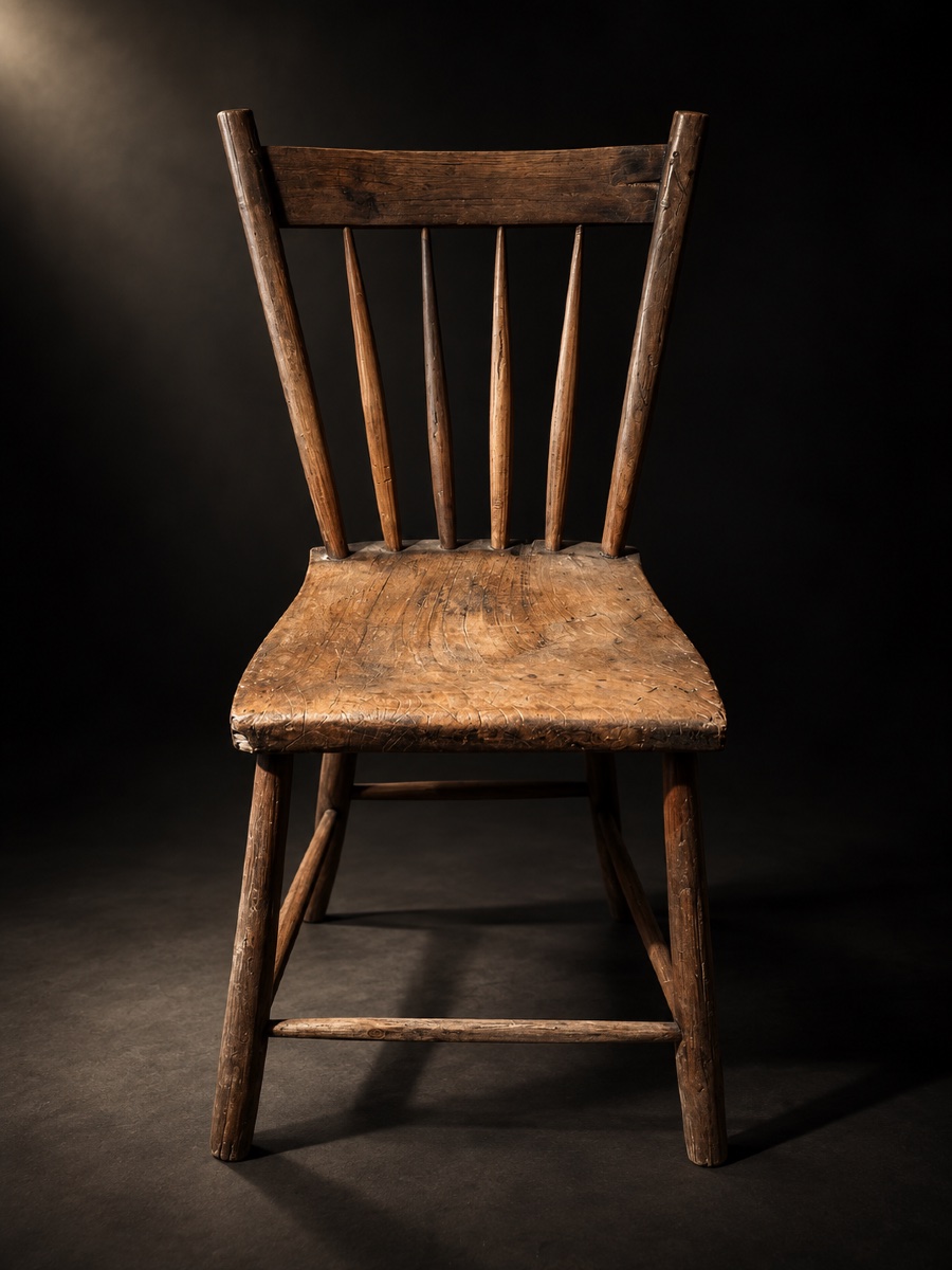 Chaise art populaire de berger circa 1930