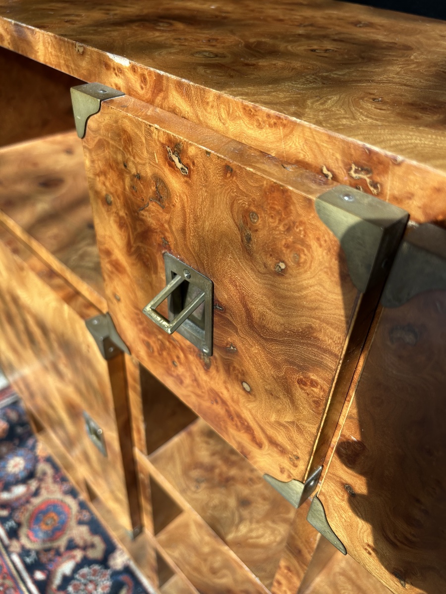 Alberto Smania - commode en loupe d’orme circa 1970-photo-3