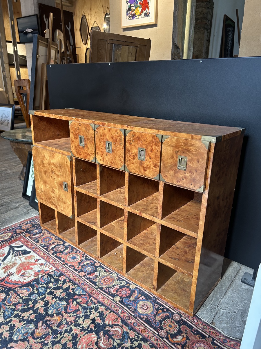 Alberto Smania - commode en loupe d’orme circa 1970-photo-2