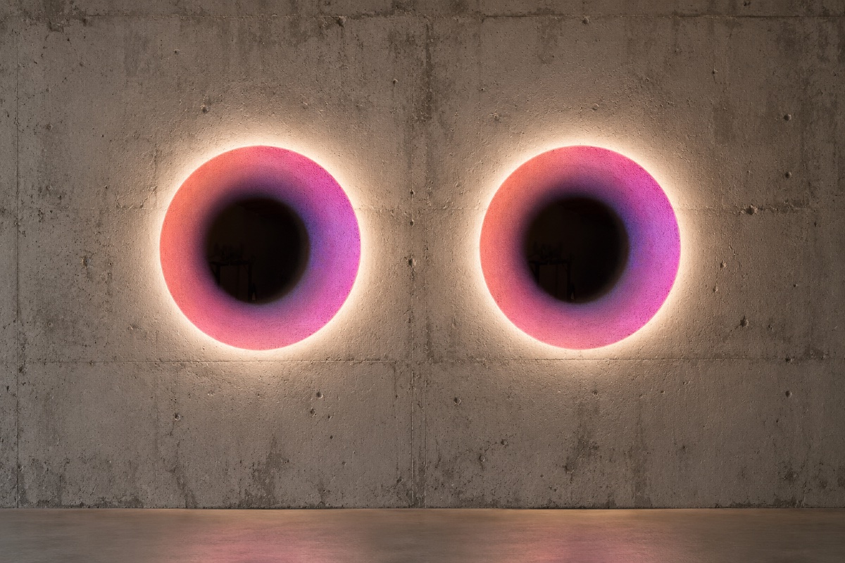 Patricia Urquiola - Pair Of Pink Lighted Mirrors