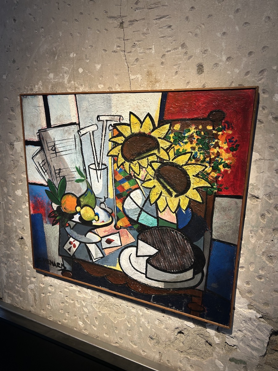 Claude Venard - Nature morte aux tournesols-photo-2