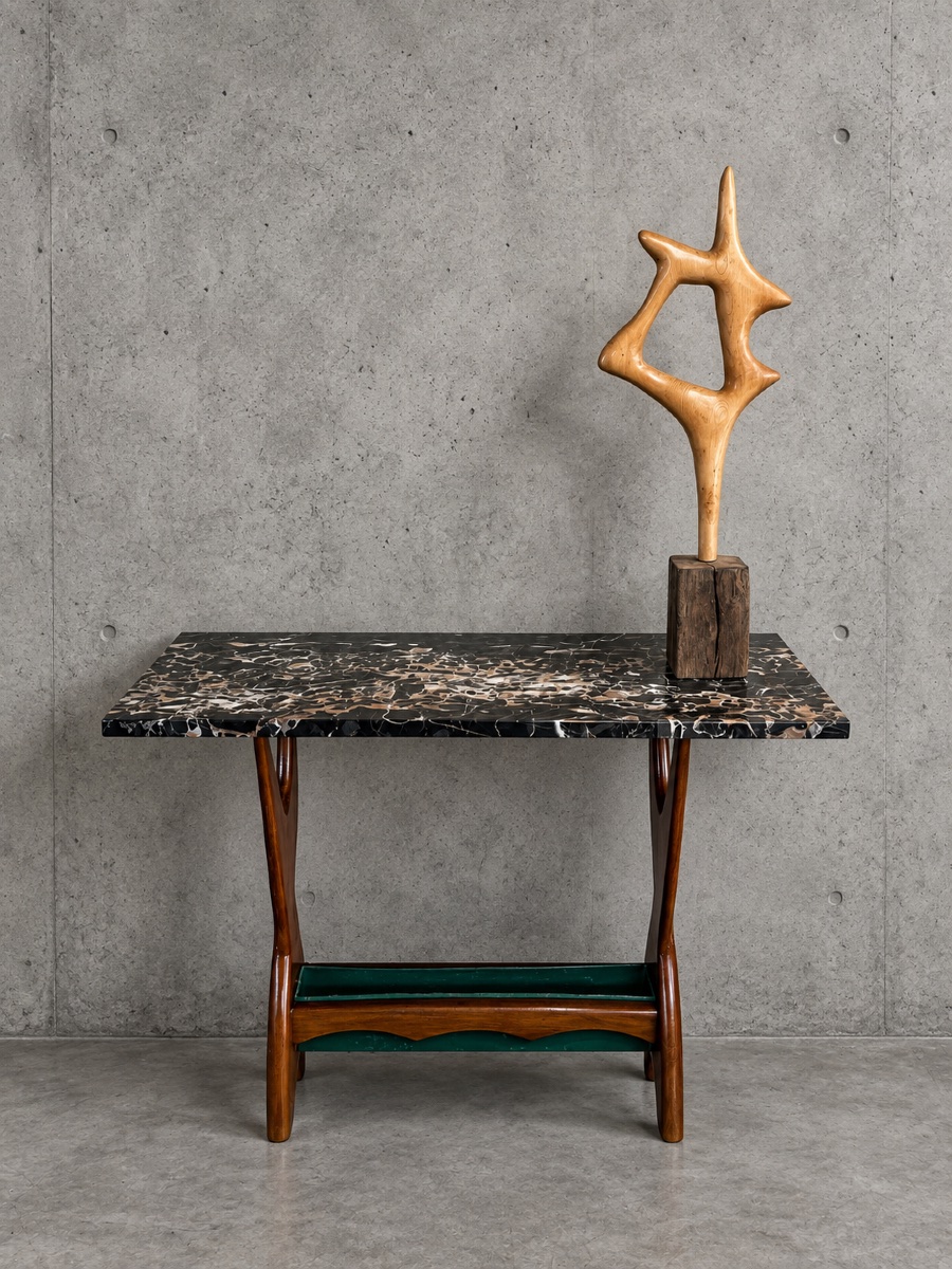 Paolo Buffa - Console Table With Planters, Circa 1950-photo-3