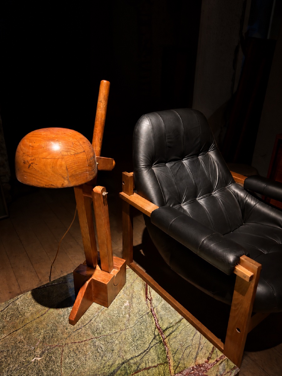 Paolo Pallucco - Pair Of Adjustable Chestnut Wood Lamps - 1960-photo-3