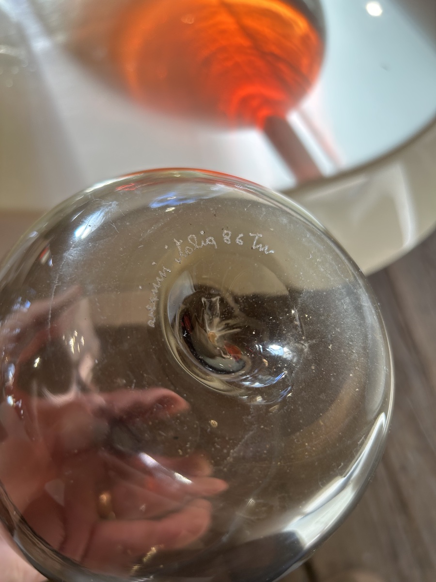 Tapio Wirkkala - Trio bolle en verre de Murano par Venini 1985-photo-2
