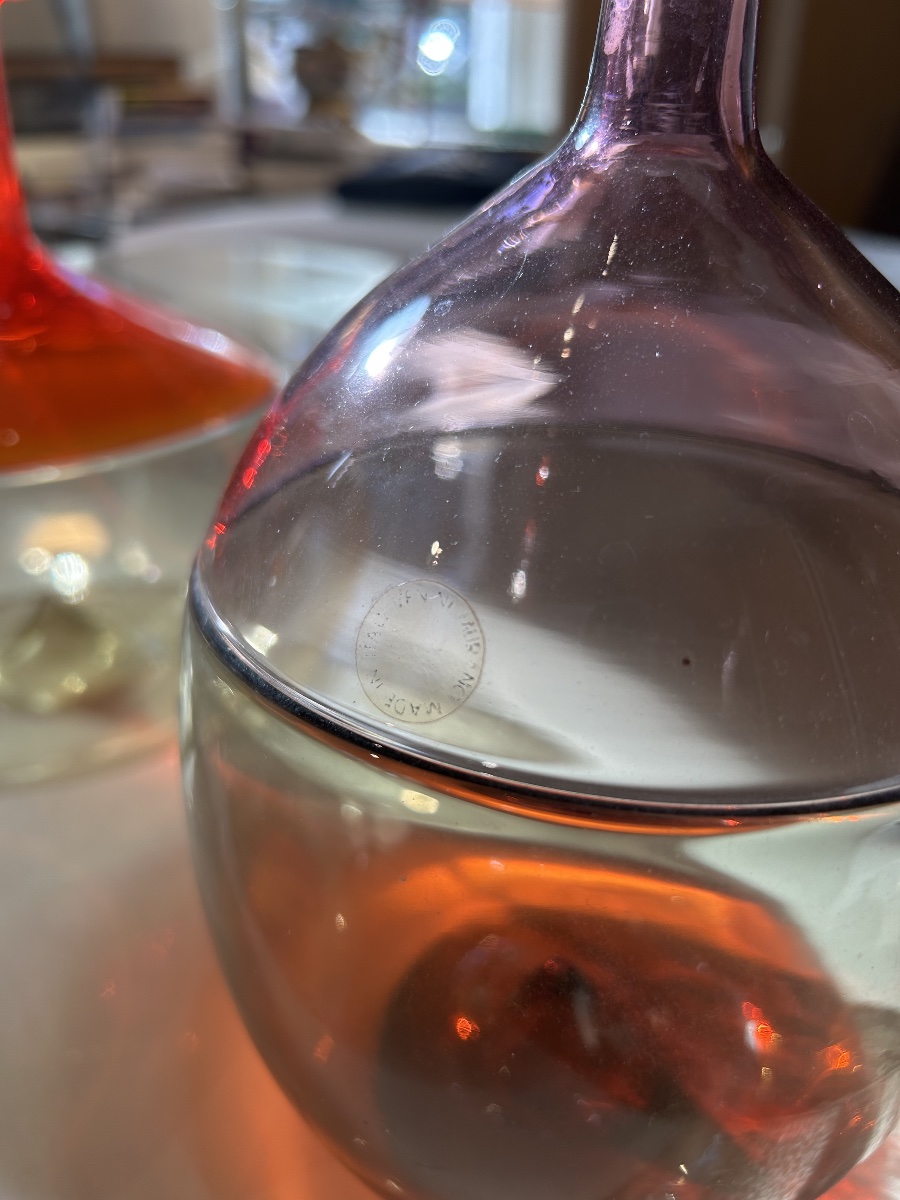 Tapio Wirkkala - Trio bolle en verre de Murano par Venini 1985-photo-3