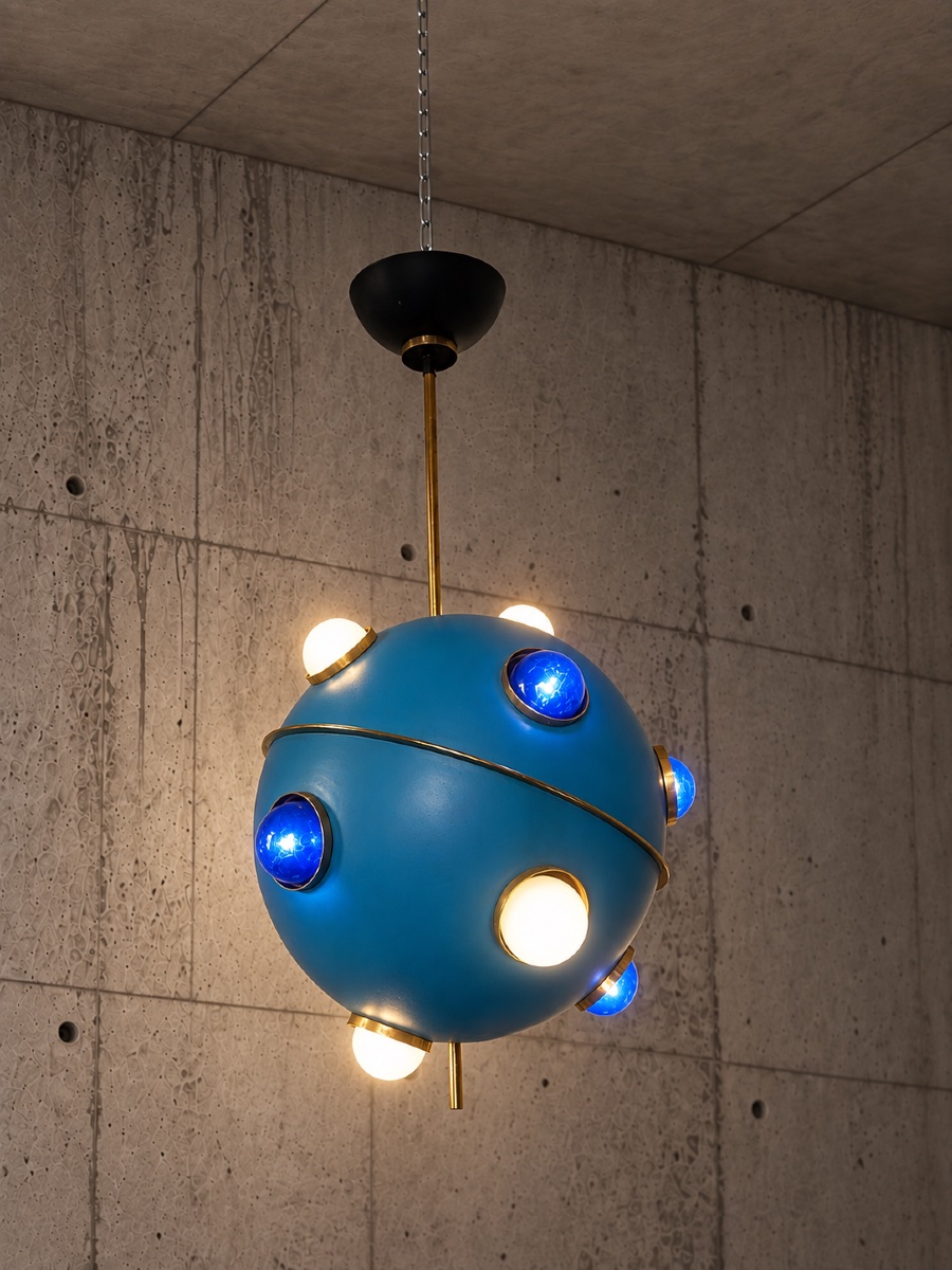 Oscar Torlasco - “saturno” Pendant Light, Model 551, By Lumi, 1958-photo-2
