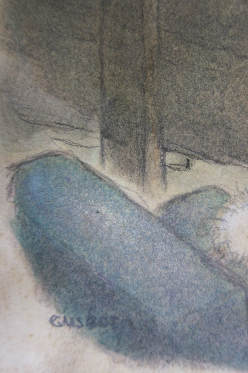 Aquarelle De Gus Bofa-photo-2