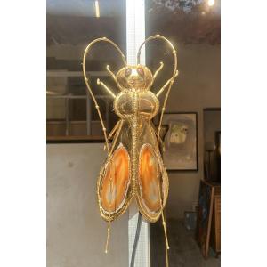 Henri Fernandez - Paire de lampes ou appliques modèle Sauterelles