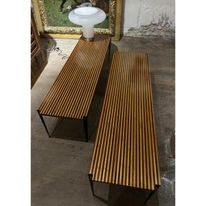 Osvaldo Borsani - Paire de tables basse T61 - commande spéciale 