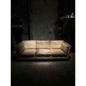 Danish 3-seater Leather Sofa - 1970