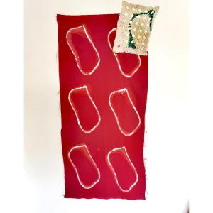 Claude Viallat - grande toile rouge 