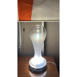 Lampe AV Mazzega en verre opalescent attribuée à Carlo Nason