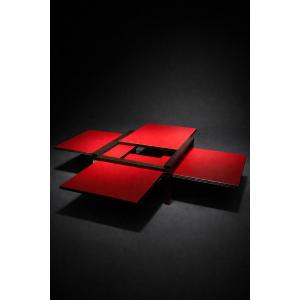 Table Basse Hexa Carrée Modulable rouge par Bernard Vuarnesson