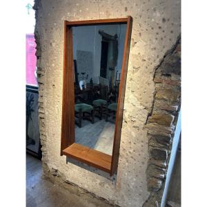 Georges Coslin - Grand miroir en teck