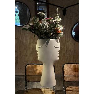Ambrogio Pozzi/ Rometti VASE BLANC HAUT DE DOPPIAPRESENZA