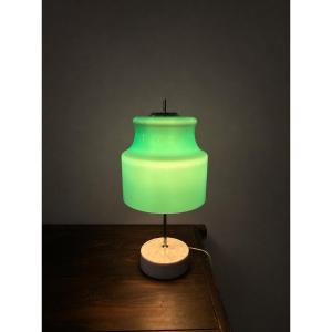 Lampe de table italienne en verre et marbre, 1960