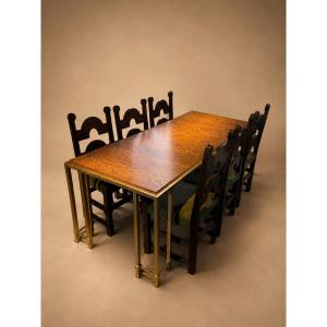 Table années 60 en palmier 