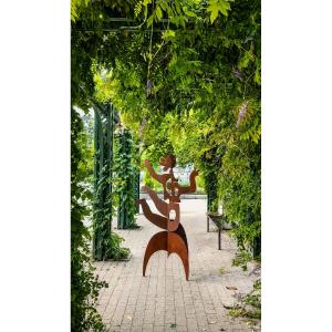 Antonine De Saint Pierre - Large Sculpture Titled “eva” Made Of Oxidized Steel