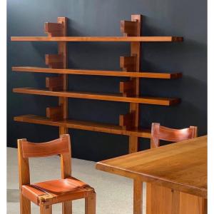 Pierre Chapo B17 Library Furniture In Elm, 1960