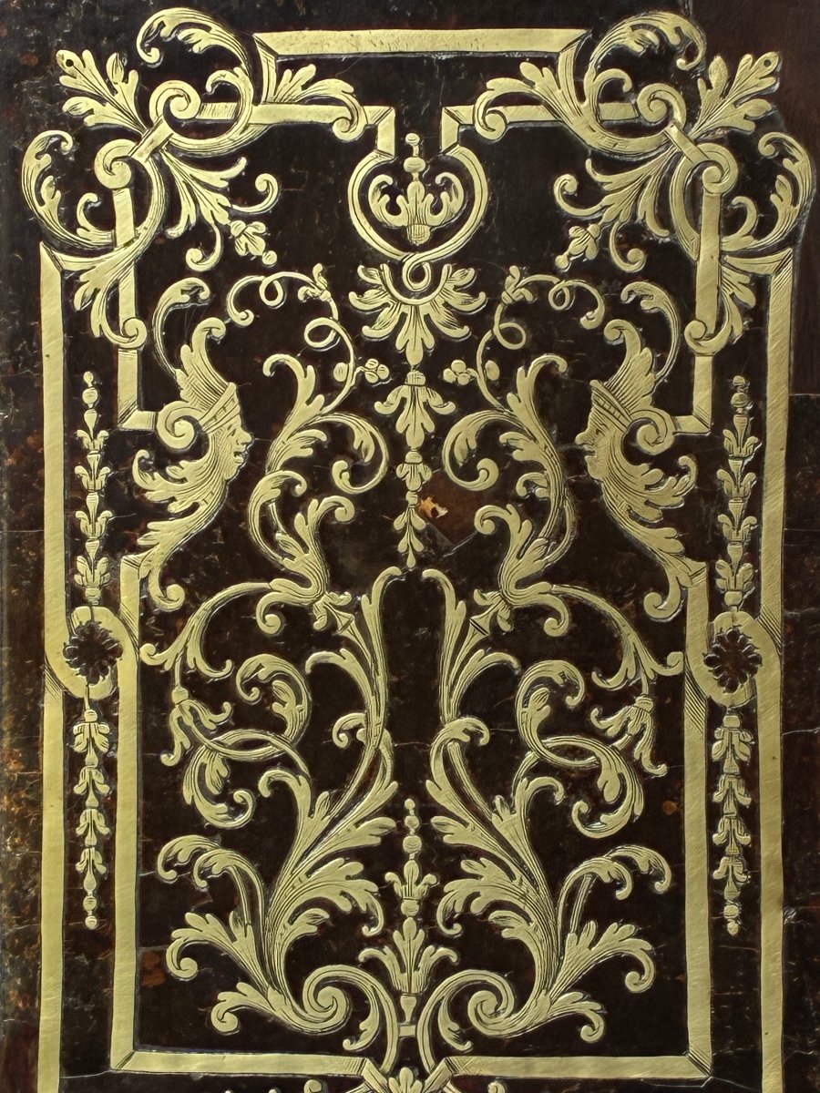 Cartel d'alcove en écaille brune signé THURET, Paris vers 1700-photo-4