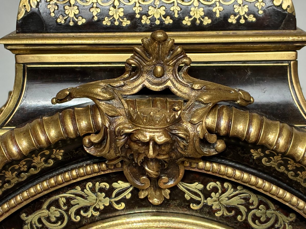 Cartel d'alcove en écaille brune signé THURET, Paris vers 1700-photo-4