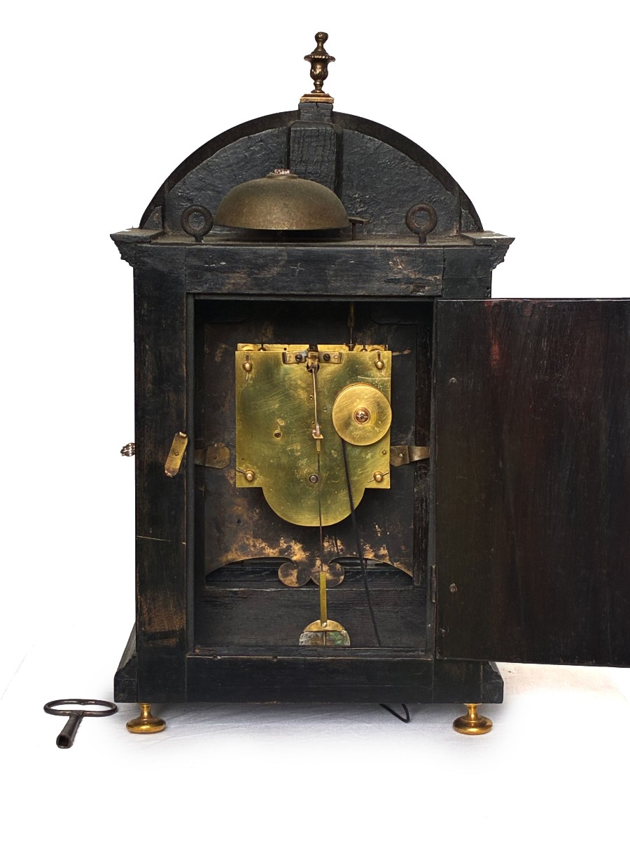 Rare French Religieuse Clock With Alarm , Louis XIV Period, Signed Fierville-photo-2