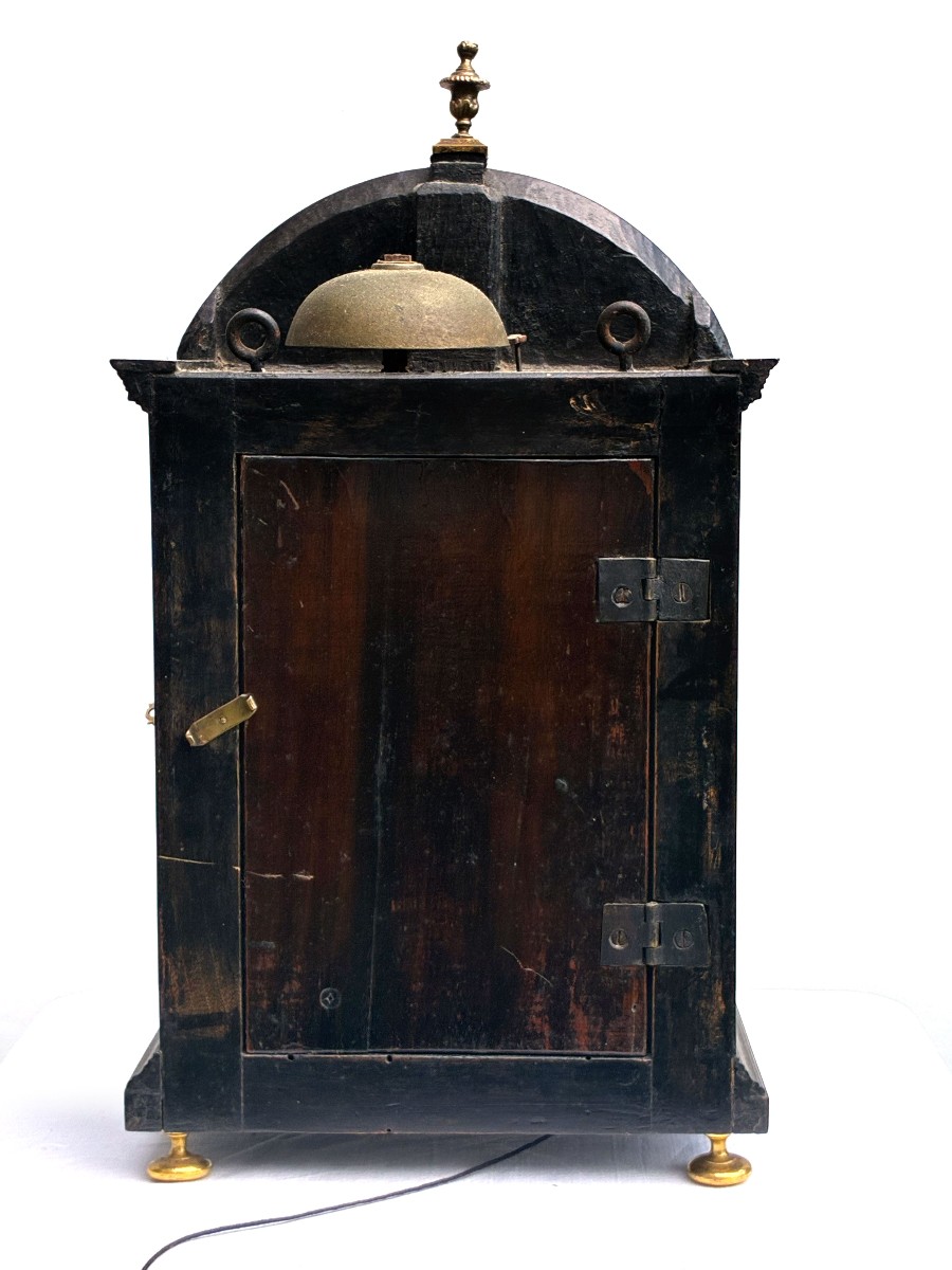 Rare pendule religieuse à réveil d'époque Louis XIV - Horloger FIERVILLE à Caen vers 1700-photo-1