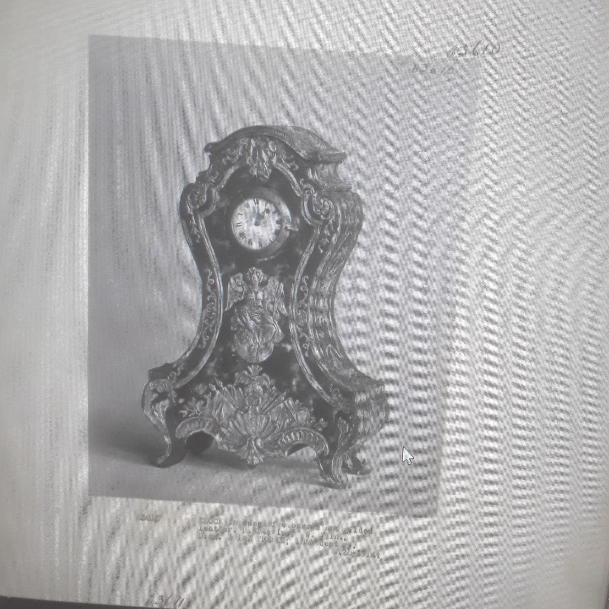 Rare Porte Montre au "Chiffre Royal" en bois et cuir doré - période Louis XIV -photo-4