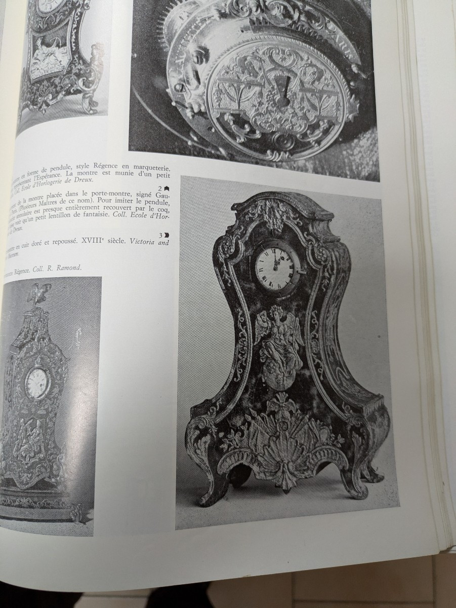 Rare Watch Stand Wood And Embossed Leather  -  Louis XIV Transition  Period - Royal Monogram-photo-7