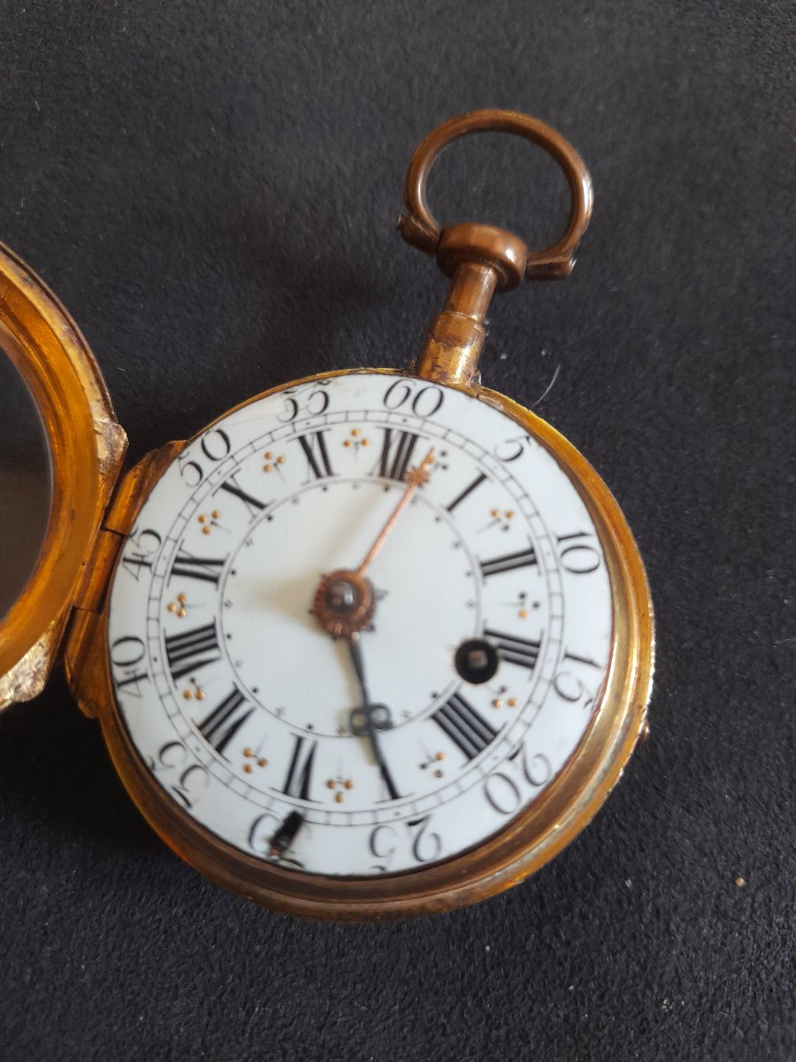 Rare Georgian Verge  Pocket Watch Mov By "bonnet", London, Ca. 1730-photo-2