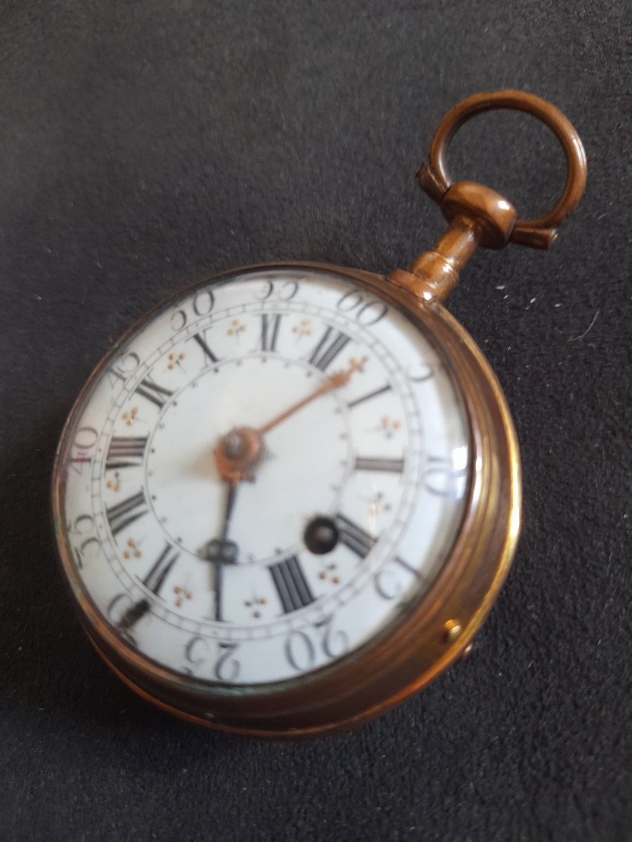 Rare Georgian Verge  Pocket Watch Mov By "bonnet", London, Ca. 1730-photo-3