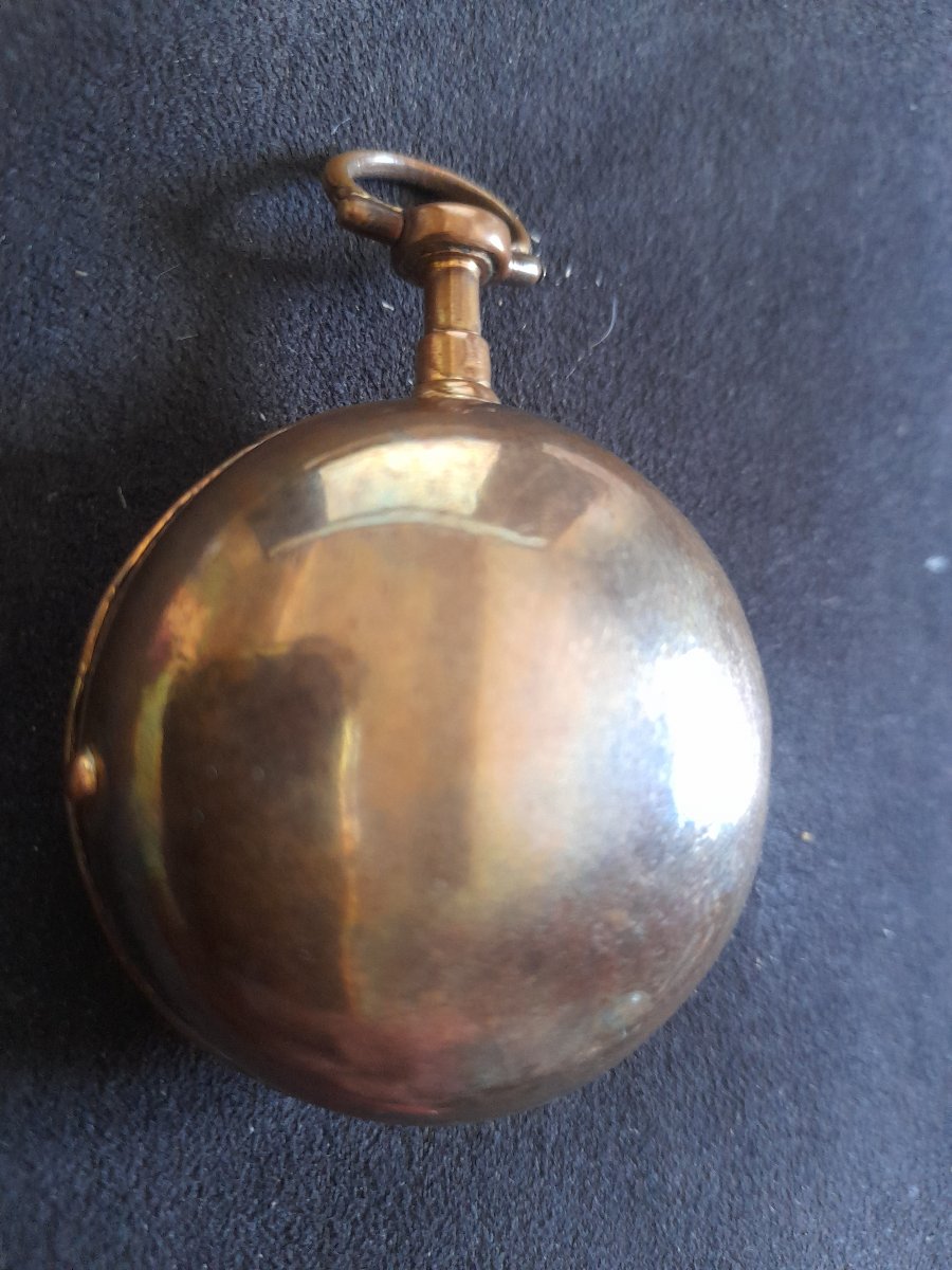 Rare Georgian Verge  Pocket Watch Mov By "bonnet", London, Ca. 1730-photo-4